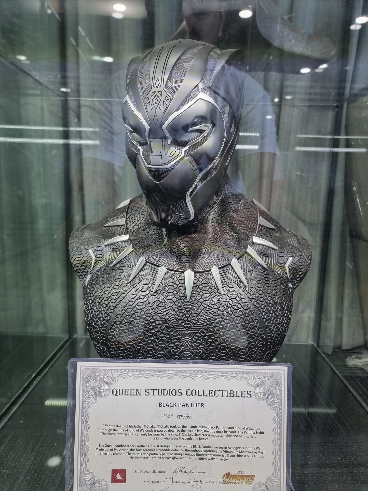 QUEEN STUDIOS - BLACK PANTHER HEAD BUST (Resin)(MARVEL)