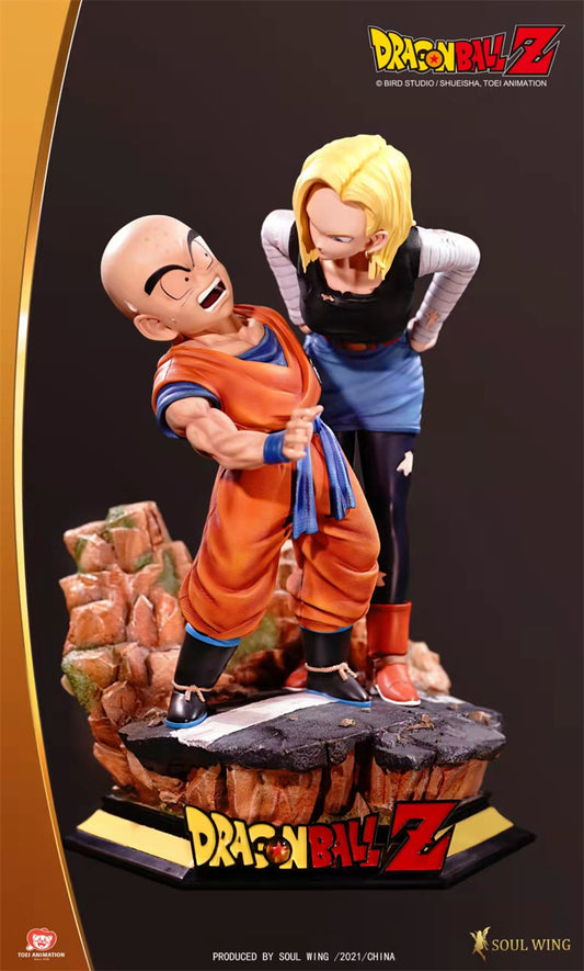 SOUL WING - KRILLIN AND ANDROID 18 (LICENSED)(DRAGON BALL)(RESIN)