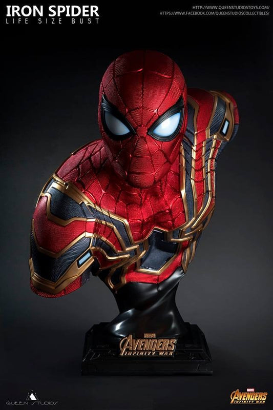 QUEEN STUDIO - IRON SPIDERMAN LIFE SIZE BUST (POLYSTONE)(MARVEL)