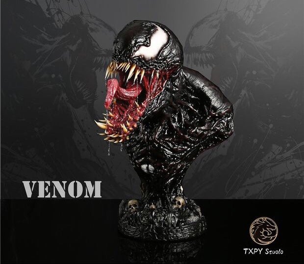 TXPY STUDIO - VENOM HEAD BUST (POLYSTONE)(MARVEL)