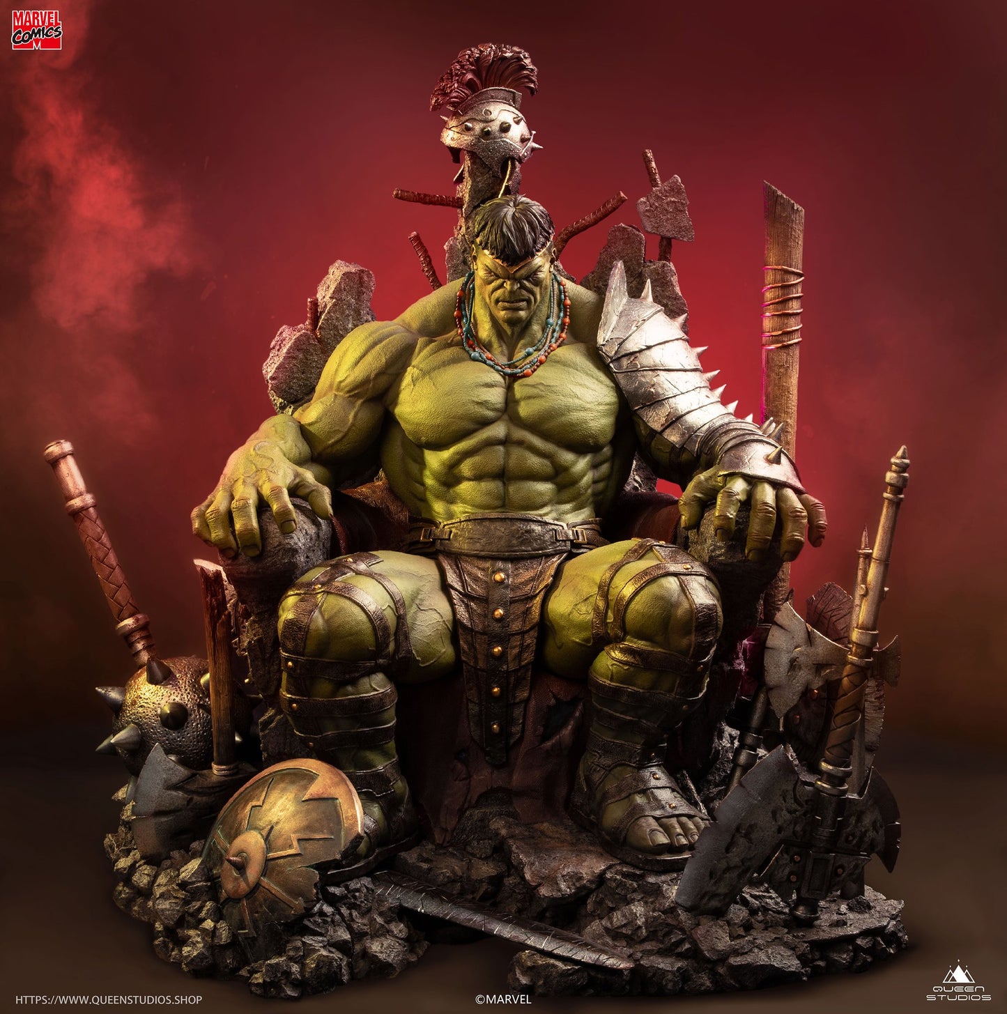 QUEEN STUDIO - GREEN SCAR HULK PREMIUM (POLYSTONE)(MARVEL)