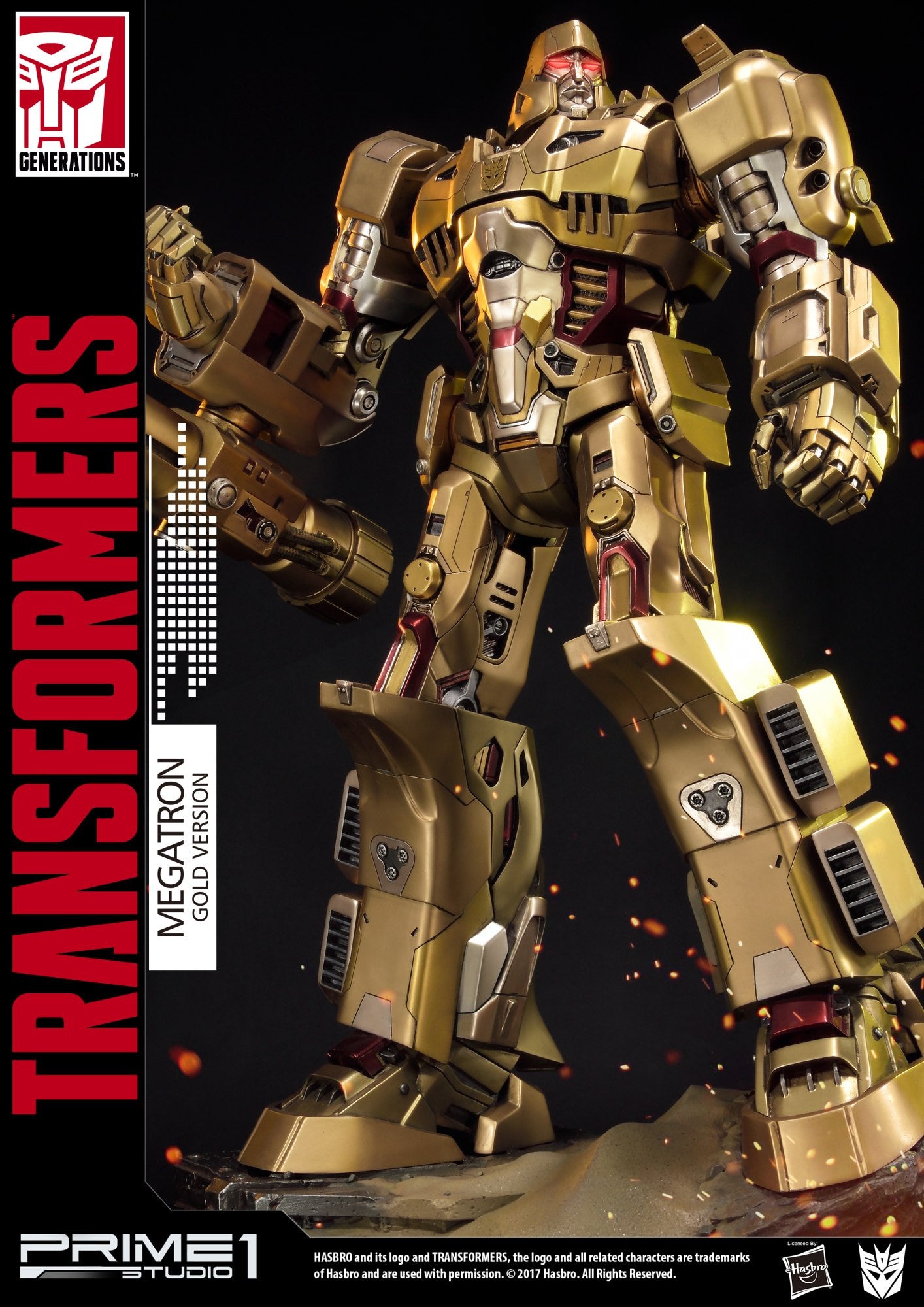 PRIME1STUDIO - GENERATION 1 MEGATRON GOLD VERSION (Polystone)(TRANSFORMERS)